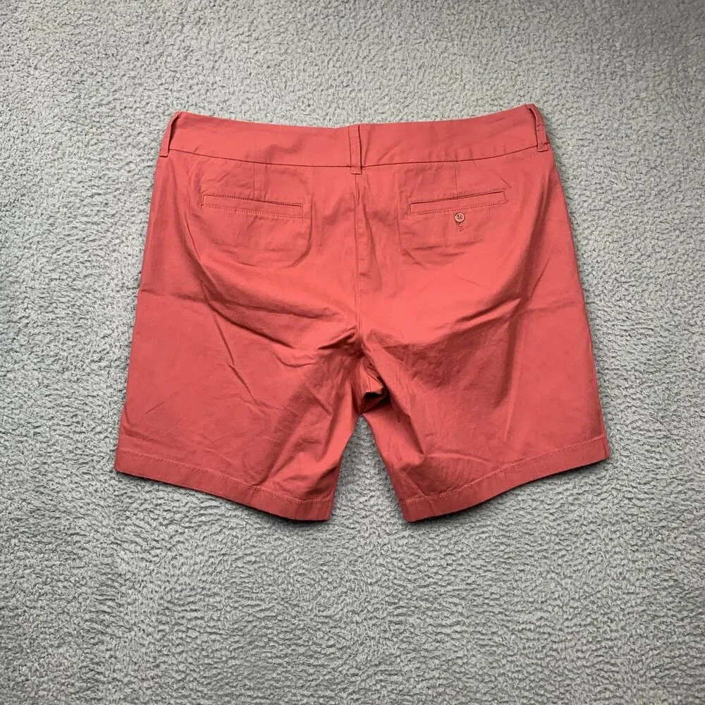 J.Crew Frankie Shorts Womens 16 Pink Chino Twill Stretch Bermuda Flat Front